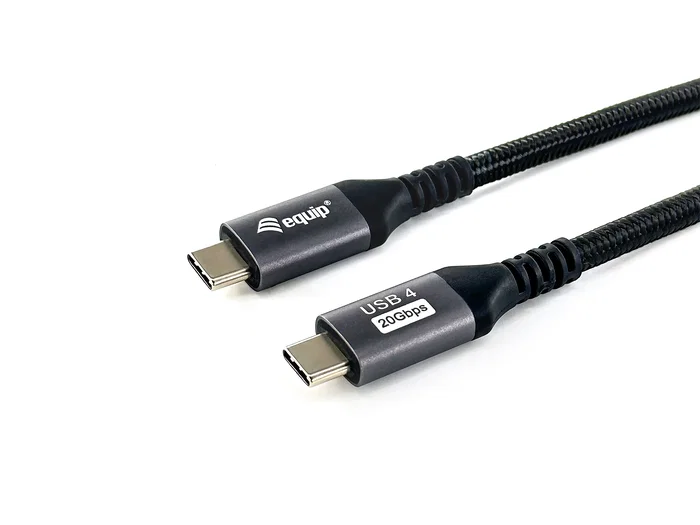 Equip 128382 Cable USB 4 Gen 2x2 USB-C a USB-C Macho 2 metros, Negro - 100W Power Delivery, 20 Gbps, 4K@60Hz, HDR10, Chipset E-Mark, Malla Trenzada Equip 128382 Cable USB 4 Gen 2x2 USB-C a USB-C Macho 2 metros, Negro - 100W Power Delivery, 20 Gbps, 4K@60Hz, HDR10, Chipset E-Mark, Malla Trenzada