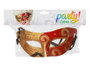 Antifaz Rojo y Dorado con Motivos Barrocos para Carnaval