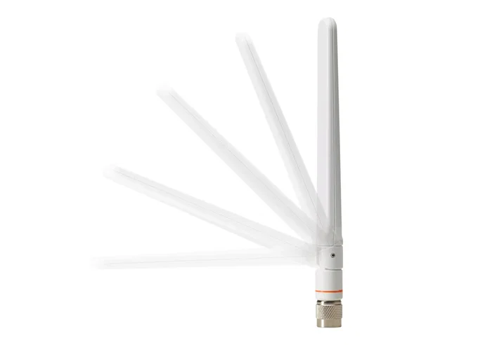 Cisco AIR-ANT2524DW-RS Antena Omnidireccional RP-TNC, Dual-Band 2.4/5 GHz, 4 dBi, Polarización Dual, Color Blanco para Uso en Interiores