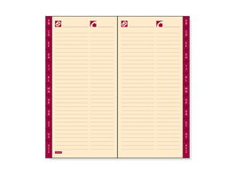 FINOCAM Recambio Agenda Índice Alfabético A-Z 12 Pestañas Crema PL4 80x150 mm