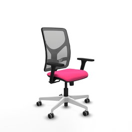 PIQUERAS Y CRESPO Silla de oficina Motilla con mecanismo Sincro, Rosa y Gris