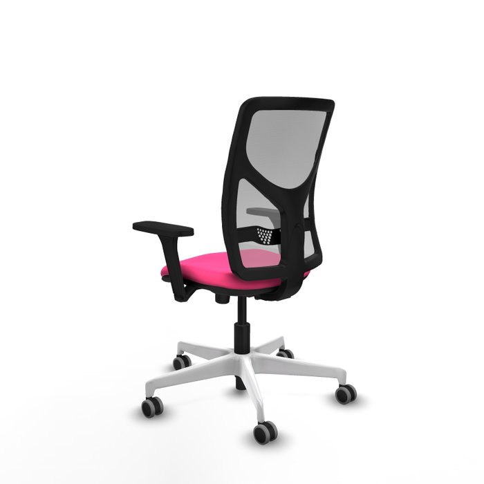 PIQUERAS Y CRESPO Silla de oficina Motilla con mecanismo Sincro, Rosa y Gris