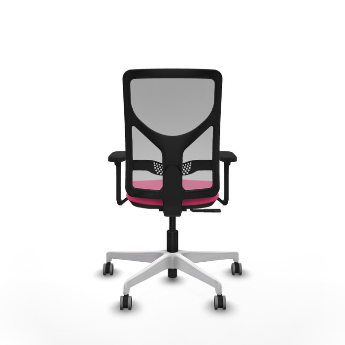 PIQUERAS Y CRESPO Silla de oficina Motilla con mecanismo Sincro, Rosa y Gris