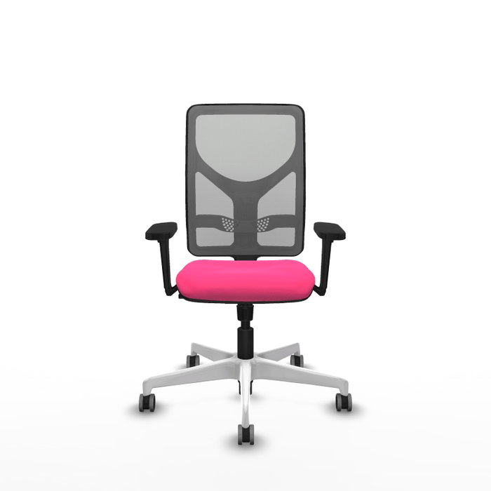 PIQUERAS Y CRESPO Silla de oficina Motilla con mecanismo Sincro, Rosa y Gris