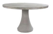 DKD Home Decor Mesa de Comedor de Hormigón Gris, 130 x 130 x 75 cm, Desmontable