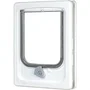 Zolux Gatera de 4 Posiciones con Túnel ZOL3336024010723 para Puertas de Madera, PVC y Metal - 20 x 25 cm - Blanca