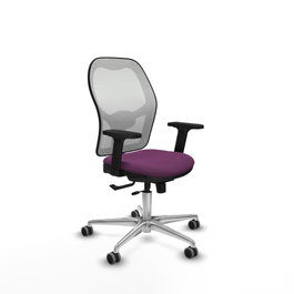 PIQUERAS Y CRESPO Silla de oficina Jorquera Morada y Blanca con mecanismo Sincro/Traslack