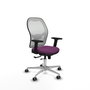 PIQUERAS Y CRESPO Silla de oficina Jorquera Morada y Blanca con mecanismo Sincro/Traslack