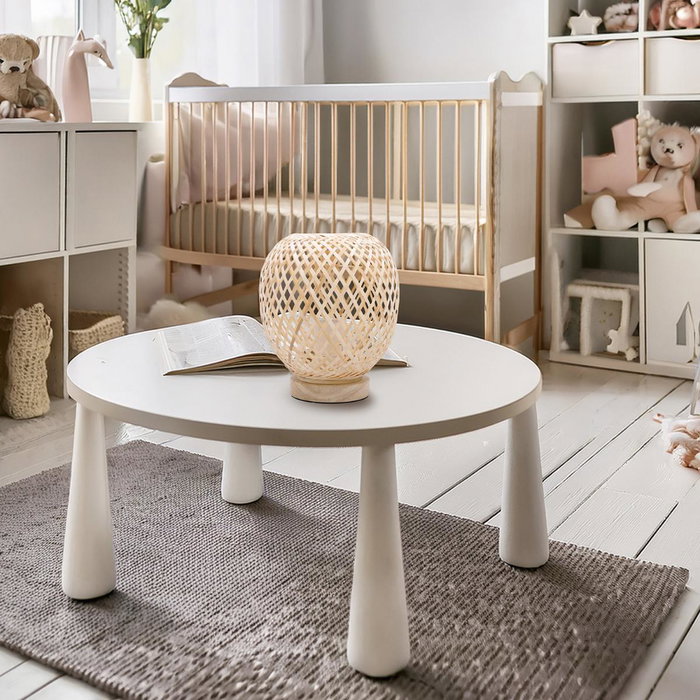 Lámpara Bambu con Cable Nora Vinthera 18x22 cm (4 Unidades) Lámpara Bambu con Cable Nora Vinthera 18x22 cm (4 Unidades)