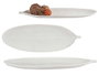 GIFTDECOR Bandeja de Madera Decoración Hoja Blanco