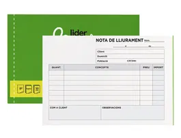 Liderpapel T228 Talonario Entregas Original y Copia Octavo Apaisado Texto en Catalán 155 x 105 mm