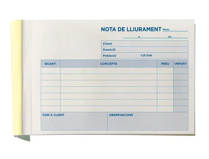Liderpapel Talonario entregas 8º original y copia T228 apaisado