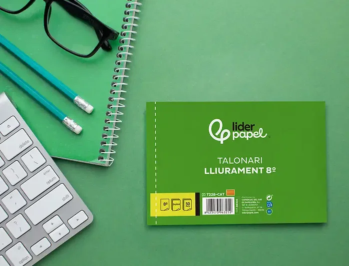 Liderpapel Talonario entregas 8º original y copia T228 apaisado