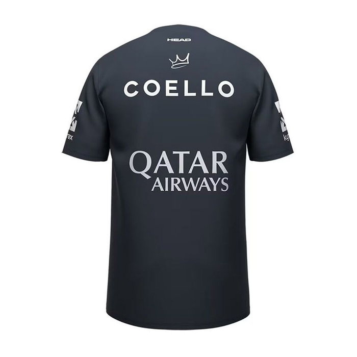 Camiseta de Manga Corta Hombre Head Smu Arturo Coello Sponsors Summer 2025 Azul oscuro XL Camiseta de Manga Corta Hombre Head Smu Arturo Coello Sponsors Summer 2025 Azul oscuro XL
