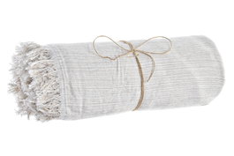 DKD Home Decor Plaid Multiusos Beige 230x260 cm