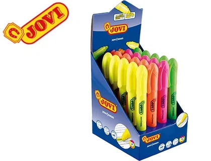 Jovi!Neon Marcadores Fluorescentes de Gel en Stick Surtidos - Expositor 20 UD