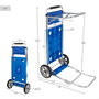 Aktive Carro mesa playa plegable con base extensible azul