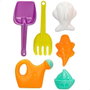 Color Baby Set de pala, rastrillo, regadera y 3 moldes de 27 cm, modelos surtidos