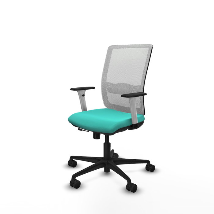 PIQUERAS Y CRESPO Silla de oficina Haches con mecanismo Sincro/Traslack, Turquesa y Blanco PIQUERAS Y CRESPO Silla de oficina Haches con mecanismo Sincro/Traslack, Turquesa y Blanco