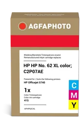 Agfa Photo HP 62 XL Cartucho de Tinta Varios Colores C2P07AE – 415 Páginas