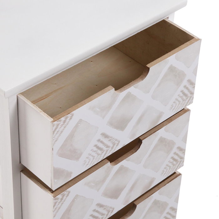 Versa Cajonera 4 Cajones Madera MDF y Paulownia 29x73x40 cm