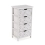 Versa Cajonera 4 Cajones Madera MDF y Paulownia 29x73x40 cm