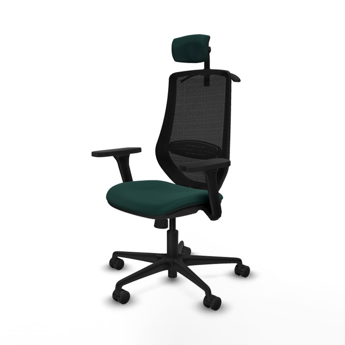 PIQUERAS Y CRESPO Silla de oficina Mardos con mecanismo Sincro Verde botella y Negro PIQUERAS Y CRESPO Silla de oficina Mardos con mecanismo Sincro Verde botella y Negro