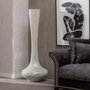 Jarrón Blanco Fibra de Vidrio Decoración 54 X 54 X 154 cm