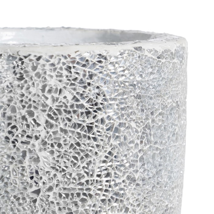 Jarrón Blanco Fibra de Vidrio Decoración 54 X 54 X 154 cm