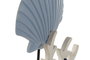 DKD Home Decor Decoración MDF Resina Azul y Blanco 31x7,5x18 cm