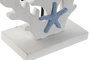 DKD Home Decor Decoración MDF Resina Azul y Blanco 31x7,5x18 cm
