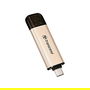 Transcend JetFlash 930C 256GB USB 3.2 Gen 1 Type-A/Type-C 420MB/s Lectura 400MB/s Escritura Oro