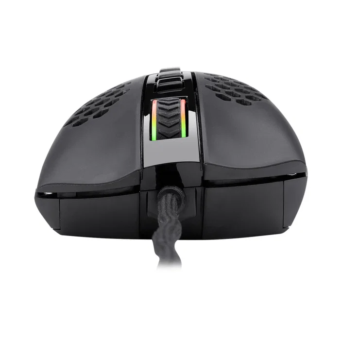 Redragon Storm Elite M988-RGB - Ratón Gaming para Mano Derecha USB Óptico 32000 DPI Cable Paracord Liviano RGB Diseño Colmena 8 Botones Programables - Negro