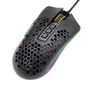 Redragon Storm Elite M988-RGB - Ratón Gaming para Mano Derecha USB Óptico 32000 DPI Cable Paracord Liviano RGB Diseño Colmena 8 Botones Programables - Negro