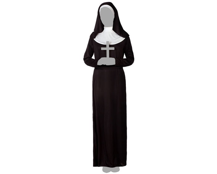 Disfraz Monja Mujer Adulto Negro Talla XS-S