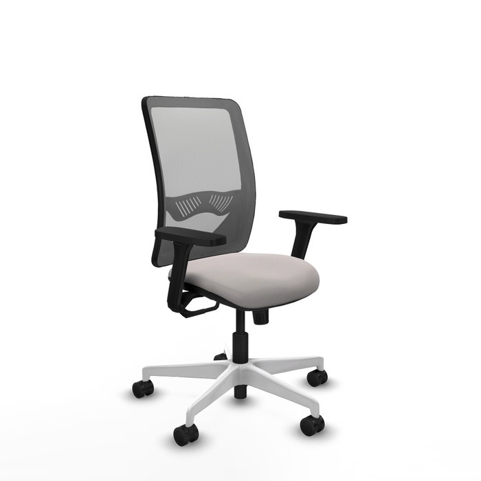 PIQUERAS Y CRESPO Silla de oficina Zulema con Mecanismo Sincro, Blanco y Gris PIQUERAS Y CRESPO Silla de oficina Zulema con Mecanismo Sincro, Blanco y Gris