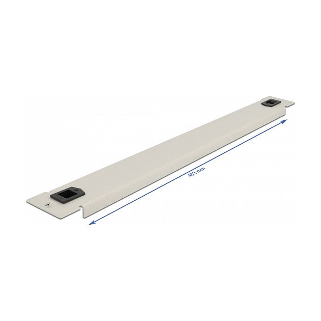 DeLOCK Cubierta Ciega Sin Herramientas 1U para Gabinete de 19 Pulgadas - Metal Gris Negro