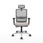 PIQUERAS Y CRESPO Silla de oficina Haches con mecanismo Sincro/Traslack, Blanco y Gris