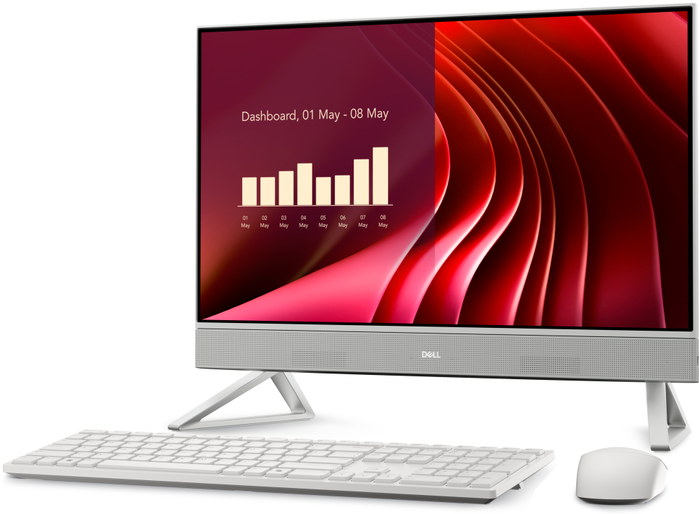 DELL EC24250 All-in-One - PC Todo en Uno 23.8" Full HD, Intel Core 7 150U, 16 GB RAM DDR5, 512 GB SSD, Windows 11 Pro, Blanco