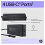 HP 4K USB-C Multiport Hub Negro