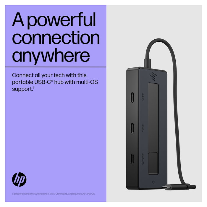 HP 4K USB-C Multiport Hub Negro HP 4K USB-C Multiport Hub Negro