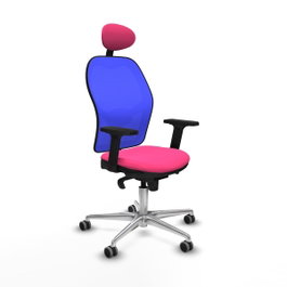PIQUERAS Y CRESPO Silla de oficina Jorquera Rosa y Azul