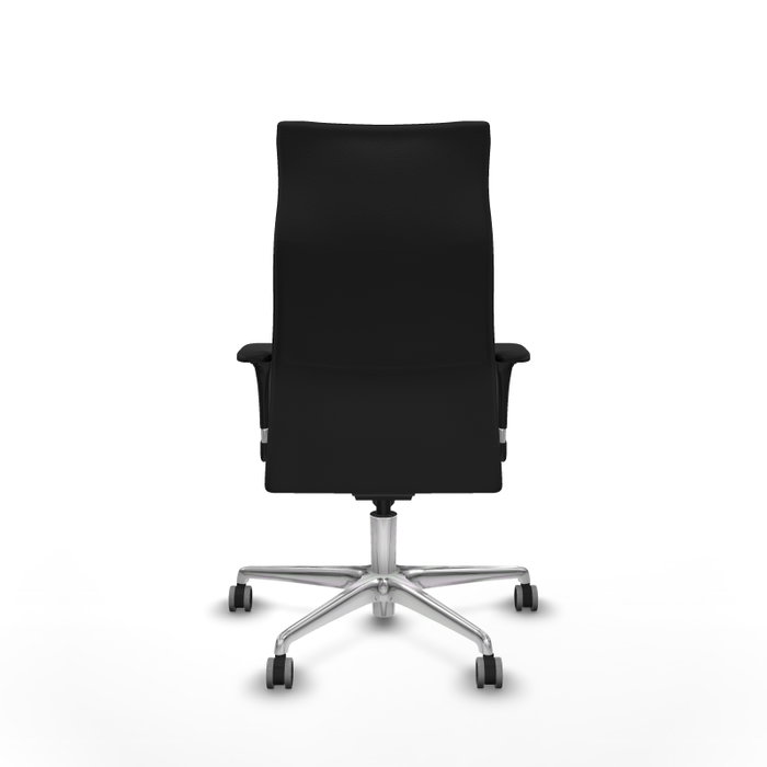 PIQUERAS Y CRESPO Sillón Albacete Negro con Mecanismo Sincro y Base de Aluminio