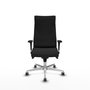 PIQUERAS Y CRESPO Sillón Albacete Negro con Mecanismo Sincro y Base de Aluminio