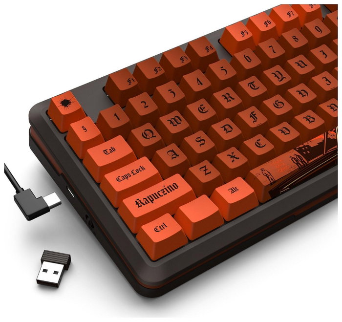 Redragon K4PUC21N0 PRO Teclado Mecánico Inalámbrico 81 Teclas RGB USB-C Recargable para Gaming