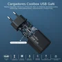 Coolbox Cargador de Pared GaN 35W USB-C y USB-A Negro