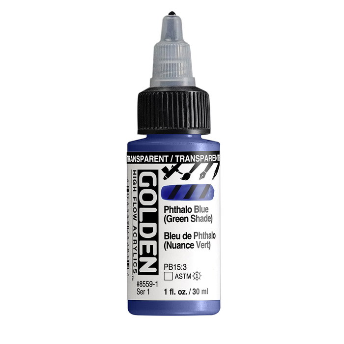 Golden High Flow Colores Acrílicos Transparente Thalo Azul (Verde) 30ml Golden High Flow Colores Acrílicos Transparente Thalo Azul (Verde) 30ml