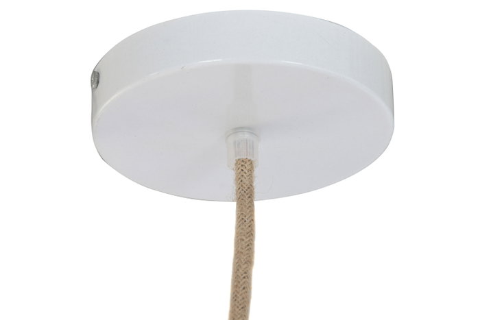DKD Home Decor Lámpara de Techo de Fibra Trenzada Cruda 65x65x35 cm
