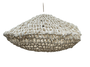 DKD Home Decor Lámpara de Techo de Fibra Trenzada Cruda 65x65x35 cm