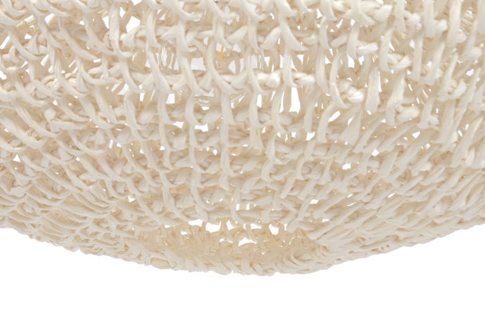 DKD Home Decor Lámpara de Techo de Fibra Trenzada Cruda 65x65x35 cm